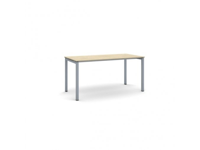 Stůl PRIMO SQUARE se šedostříbrnou podnoží 1600 x 800 x 750 mm, dub přírodní