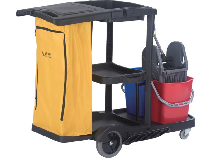 uklidovy vozik s drzakem na pytle 80 x 120 x 100 cm 15674