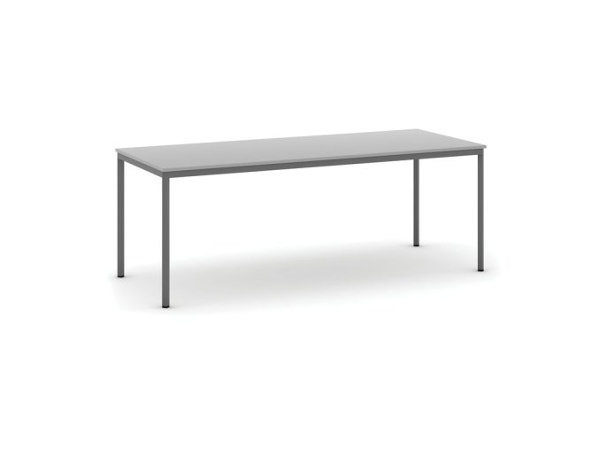 jidelni stul 200x80 cm tmave seda podnoz seda 15514