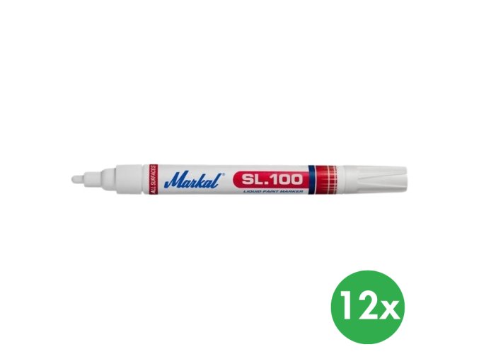 Barevný popisovač SL.100, bílý, 12 ks