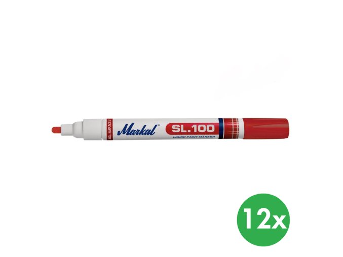 Barevný popisovač SL.100, červený, 12 ks