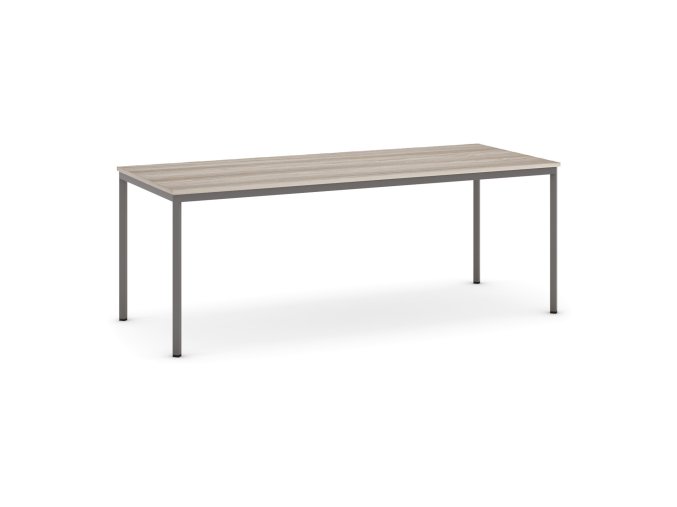 jidelni stul 200x80 cm tmave seda podnoz dub prirodni 119985