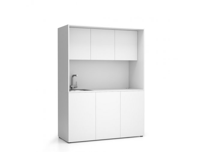 Kuchyňka NIKA se dřezem a baterií 1481 x 600 x 2000 mm, bílá, levé