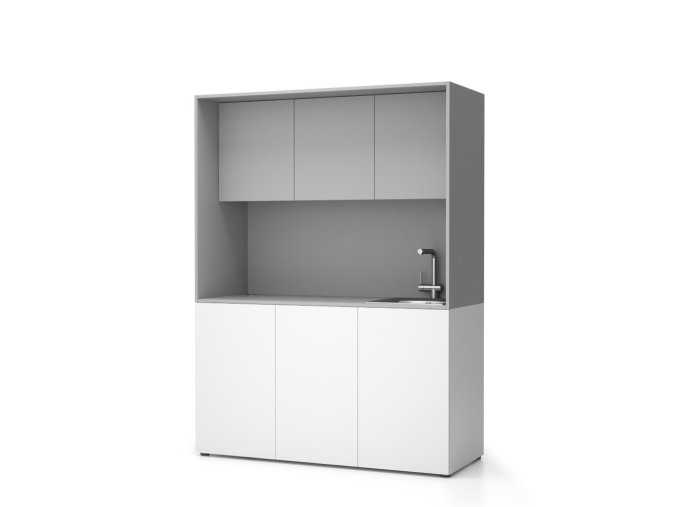 kuchynka nika se drezem a baterii 1481 x 600 x 2000 mm seda prave 16951