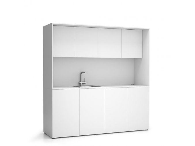 Kuchyňka NIKA se dřezem a baterií 1963 x 600 x 2000 mm, bílá, levé
