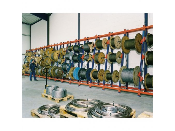 Regály na kabelové bubny, 4400 x 1100 x 1100 mm, základní