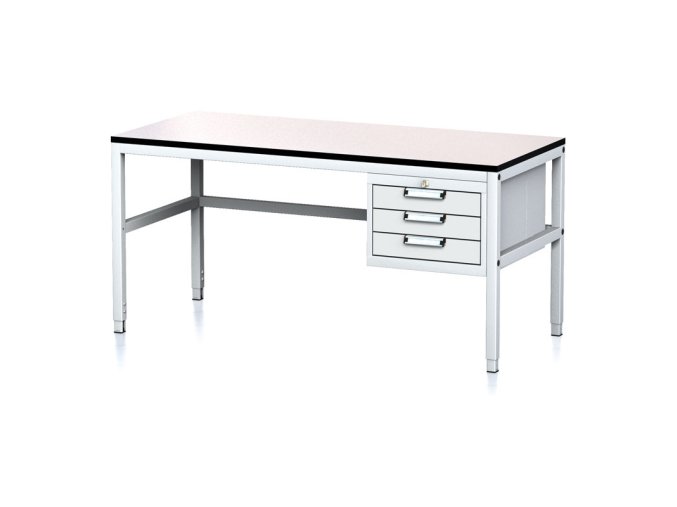 nastavitelny dilensky stul mechanic ii 3 zasuvkovy box na naradi 1600x700x745 985 mm seda seda 18032