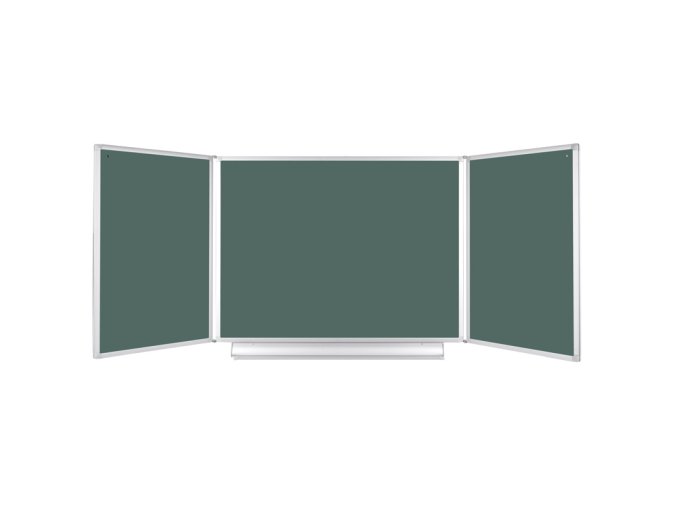 Rozevírací zelená tabule pro popis křídou, keramická / magnetická, 3000 x 1000 mm