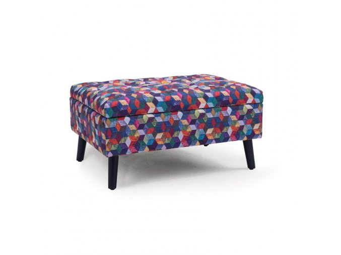 Patchwork podnožník, taburet ANTIS