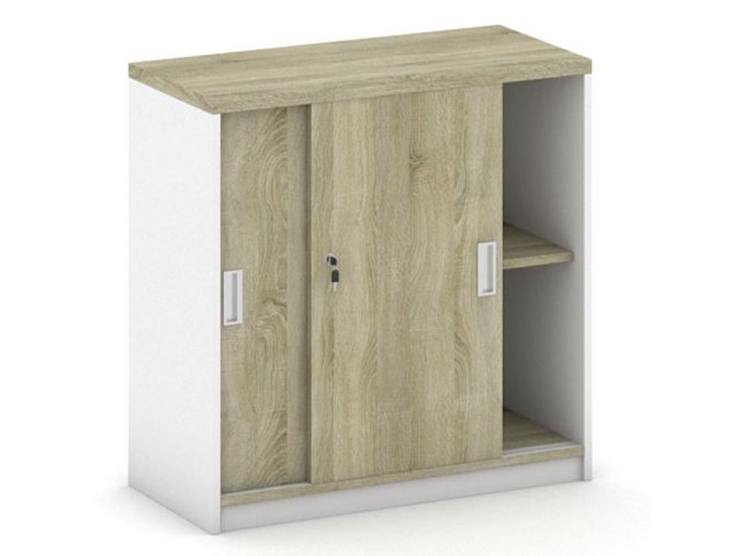 skrin zasouvaci mirelli 800 x 400 x 800 mm bila dub sonoma 20287