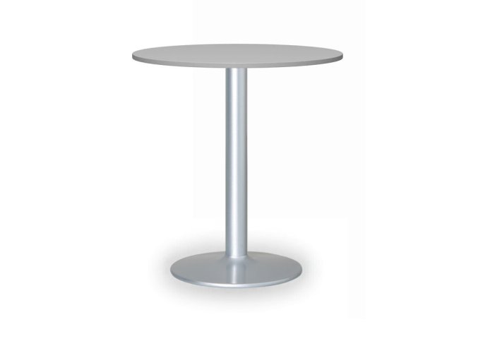 Konferenční stolek FILIP II, průměr 80 cm, šedá podnož, šedá