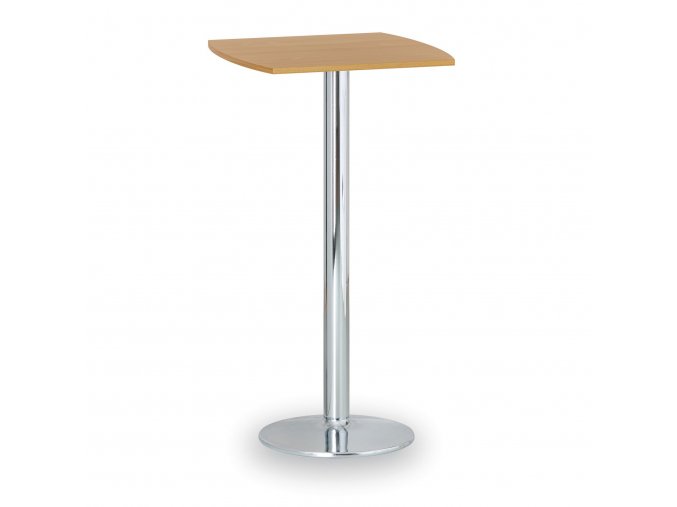 koktejlovy stul olympo ii 660x660 mm chromovana podnoz deska buk 88314