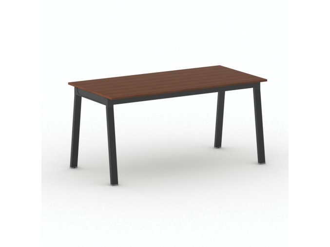 Jednací kancelářský stůl PRIMO BASIC, 160x80 cm, černá podnož, třešeň
