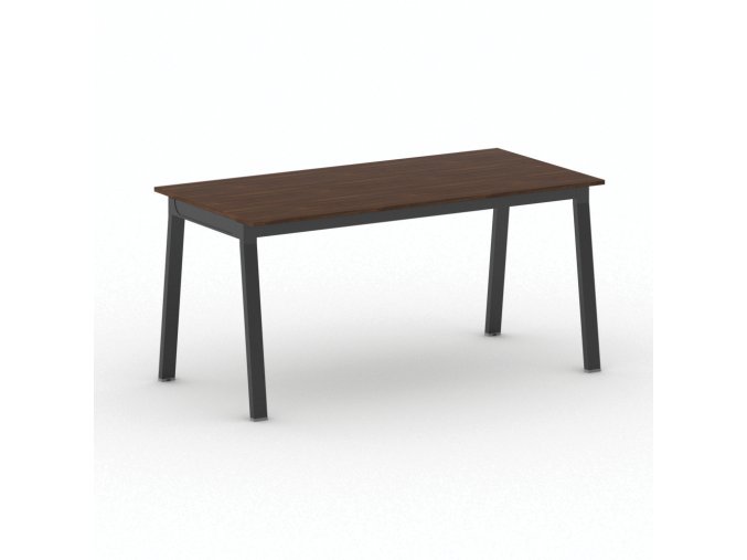 Jednací kancelářský stůl PRIMO BASIC, 160x80 cm, černá podnož, ořech