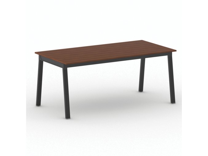 Jednací kancelářský stůl PRIMO BASIC, 180x90 cm, černá podnož, třešeň