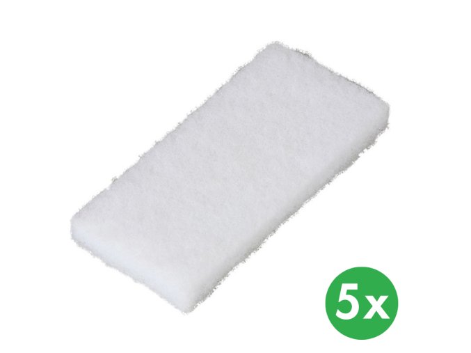 Pady na drhnutí podlah a povrchů, 25 x 11,2 cm, nízká tvrdost (5 ks)