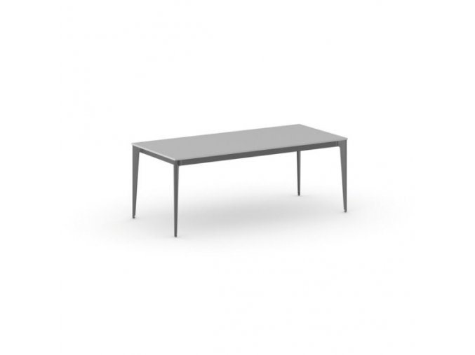 Kancelářský stůl PRIMO ACTION, černá podnož, 2000 x 900 mm, šedá