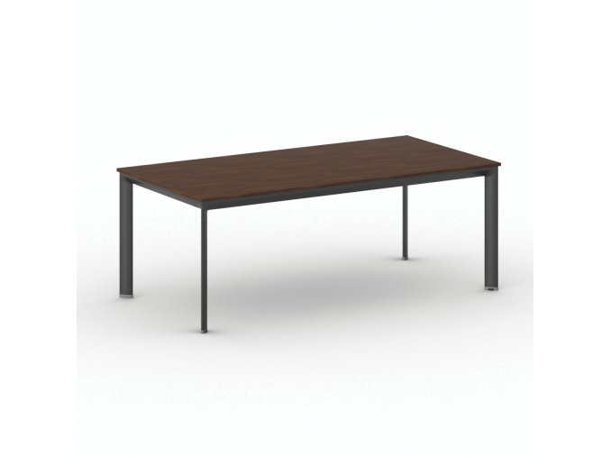 jednaci kancelarsky stul primo invitation 200x100 cm cerna podnoz orech 104069