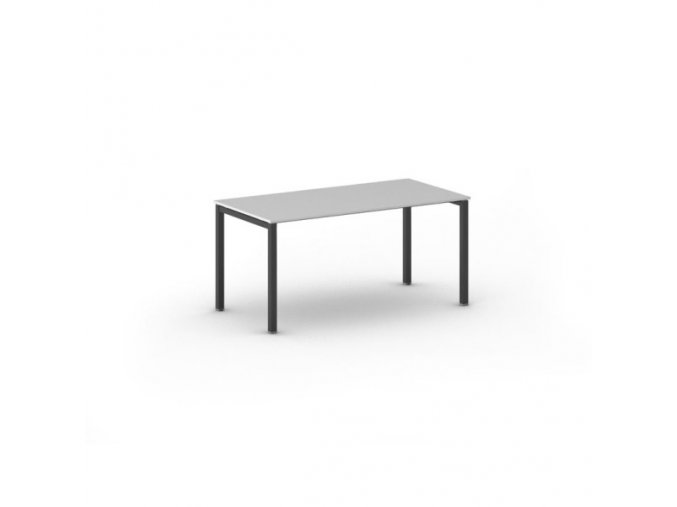 Stůl Square s černou podnoží 1600 x 800 x 750 mm, šedá