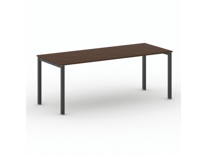 jednaci kancelarsky stul primo square 200x80 cm cerna podnoz orech 104443