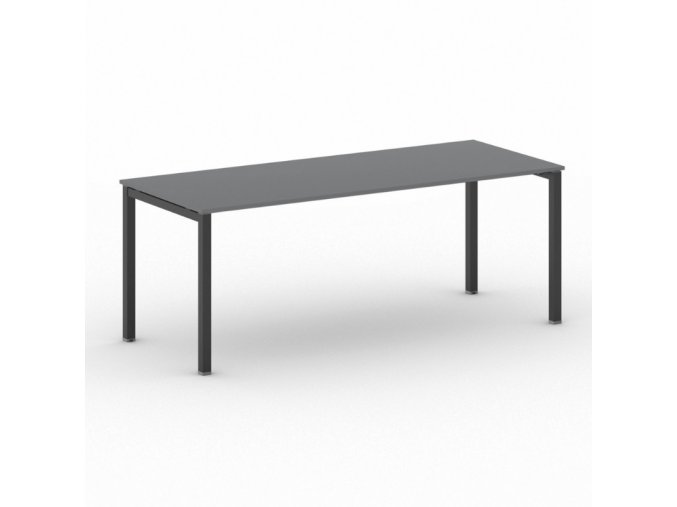 jednaci kancelarsky stul primo square 200x80 cm cerna podnoz grafit 106160