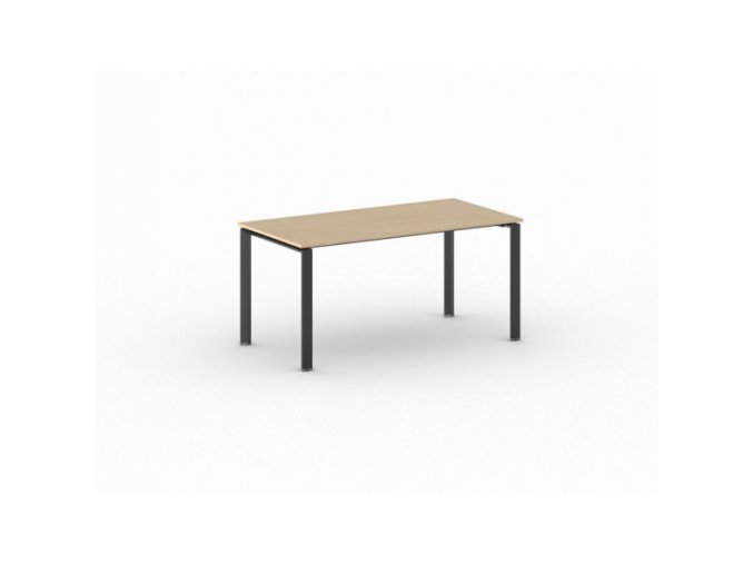 Jednací stůl INFINITY s černou podnoží 1600 x 800 x 750 mm, buk
