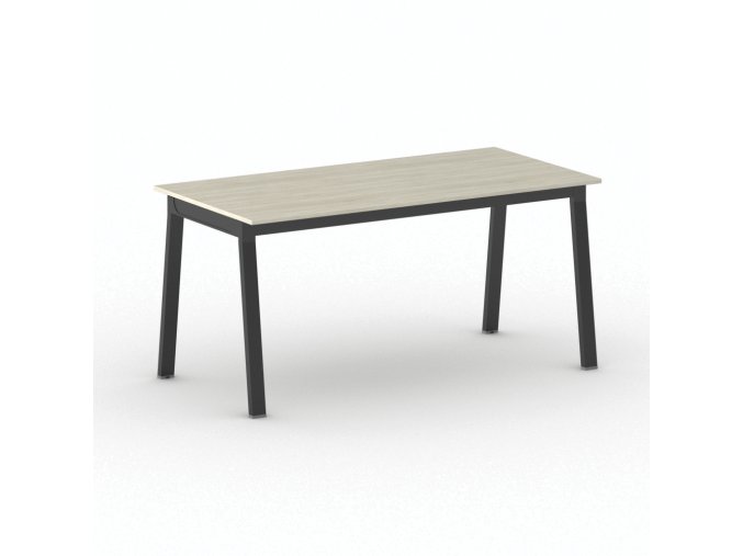 Jednací kancelářský stůl PRIMO BASIC, 160x80 cm, černá podnož, dub přírodní