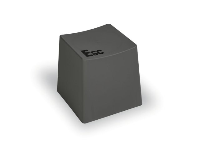 Plastový taburet BUTTON, šedý
