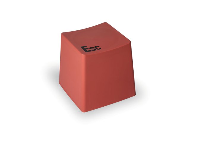 plastovy taburet button cerveny 18726