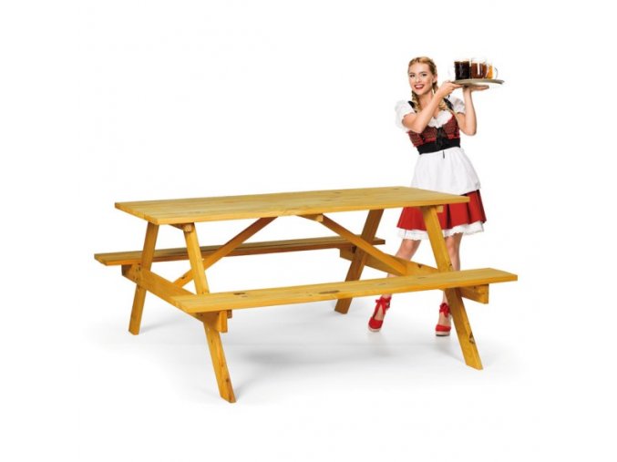 Piknik set - 2x zahradní lavice, 1x zahradní stůl