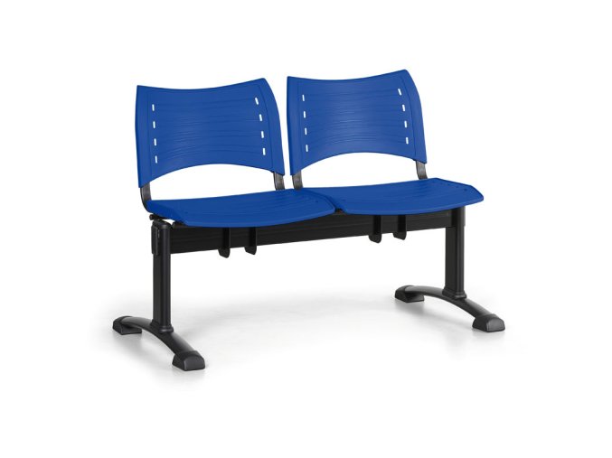 plastova lavice do cekaren visio 2 sedak modra cerne nohy 24346