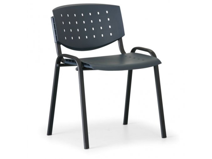 Jednací židle TONY, antracit, konstrukce černá