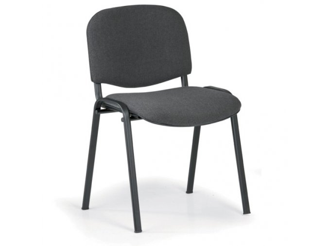 Konferenční židle VIVA, černé nohy, šedá