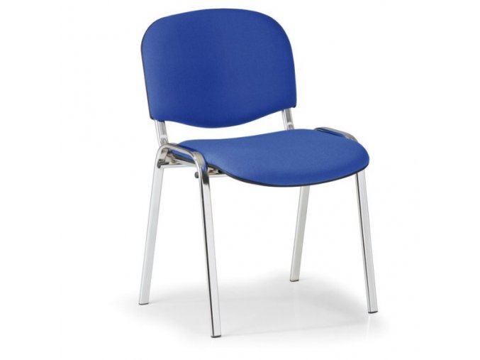 Konferenční židle VIVA, chromované nohy, modrá