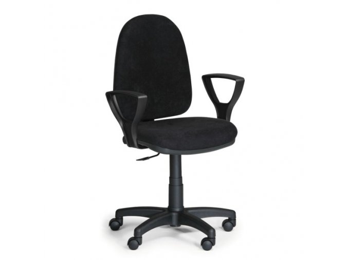 Kancelářská židle TORINO s područkami, permanentní kontakt, černá