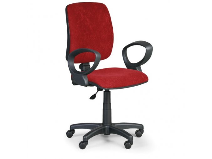 Kancelářská židle TORINO II s područkami, červená