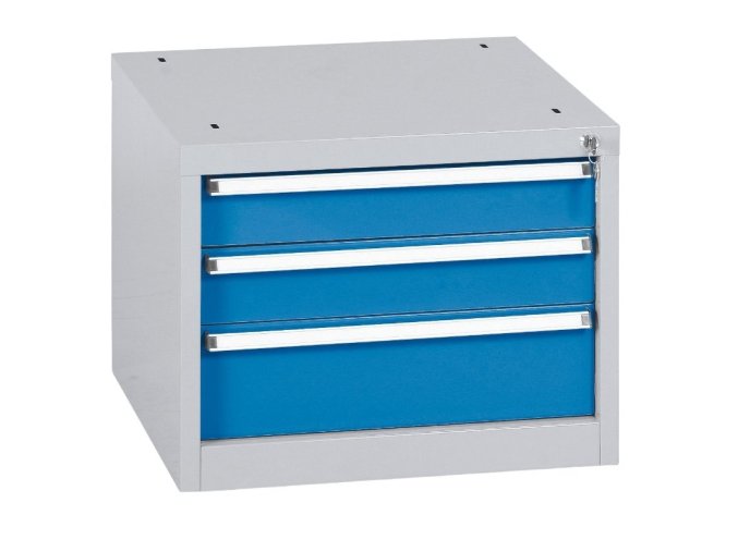 Závěsný dílenský box na nářadí k pracovním stolům do dílny WL/BL, 3 zásuvky, 565 x 580 x 450 mm