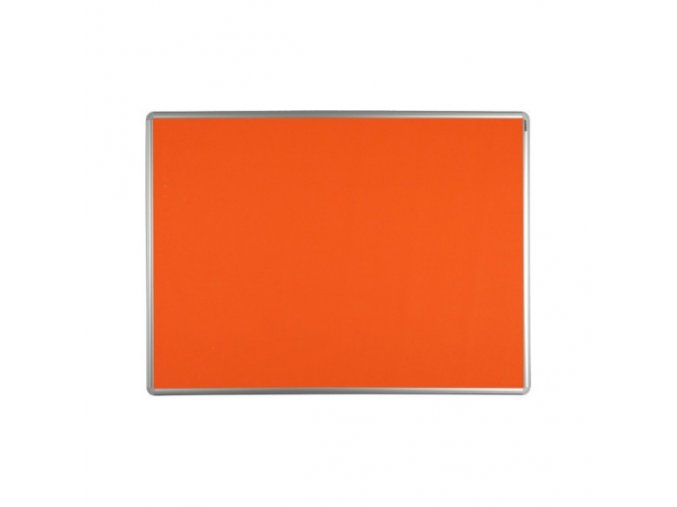 Textilní nástěnka ekoTAB v hliníkovém rámu, 900 x 600 mm, oranžová
