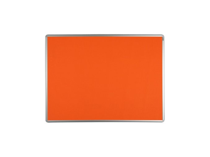 Textilní nástěnka ekoTAB v hliníkovém rámu, 900 x 600 mm, oranžová