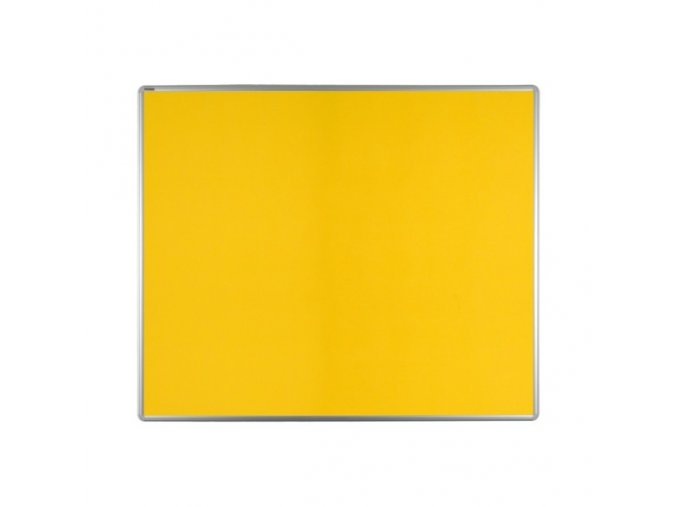 Textilní nástěnka ekoTAB v hliníkovém rámu, 1200 x 900 mm, žlutá
