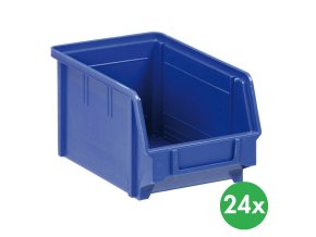 Plastové boxy BASIC typ B, 146 x 237 x 124 mm, 24 ks, modré