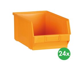 Plastové boxy BASIC, 146 x 237 x 124 mm, 24 ks, žlutooranžová