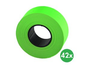 Etikety - 22 x 12 mm, 42 ks, signální zelená