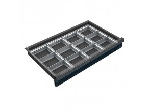 Organizér nářadí do zásuvky dílenských vozíků KOVOS, kovový, 12 přihrádek, 60 - 120 mm