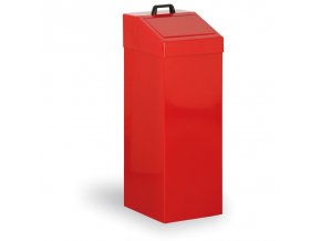 Kovový odpadkový koš na tříděný odpad, 100 l, červený