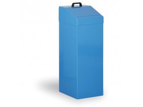 Kovový odpadkový koš na tříděný odpad, 100 l, modrý