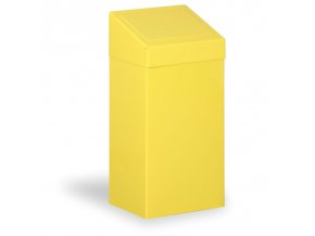 Kovový odpadkový koš na tříděný odpad, 45 l, žlutý