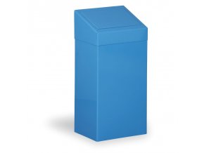 Kovový odpadkový koš na tříděný odpad, 45 l, modrý