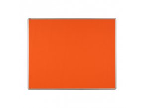 Textilní nástěnka ekoTAB v hliníkovém rámu, 1500 x 1200 mm, oranžová