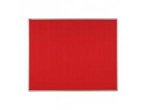 Textilní nástěnka ekoTAB v hliníkovém rámu, 1500 x 1200 mm, červená